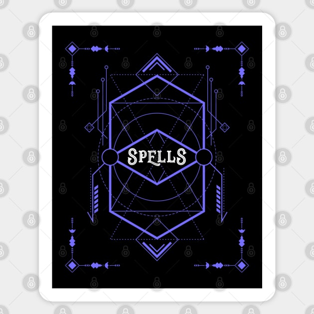 Spells - Witchcraft and Wizardry Spellbook - Magic and Curses - Tabletop RPG Sticker by pixeptional